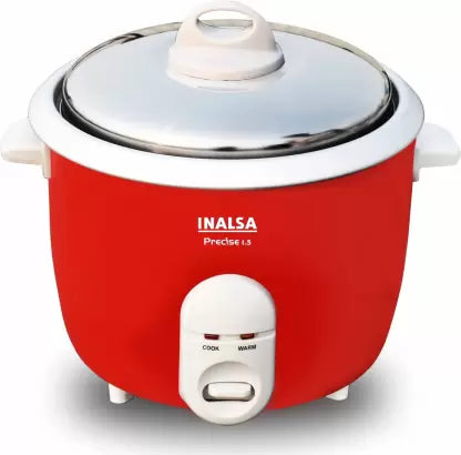Inalsa Precise Electric Rice Cooker  (1.5 L, Red, White, Silver) Inalsa Precise Electric Rice Cooker  (1.5 L, Red, White, Silver)